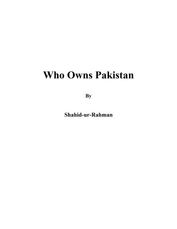 Who Owns Pakistan - Yimg