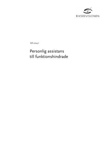 Ladda ned publikation (PDF) - Riksrevisionen