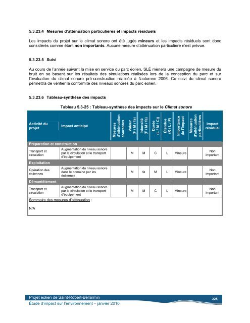 Volume 1 - Étude d'impact, rapport principal, janvier 2010 ... - EDF EN