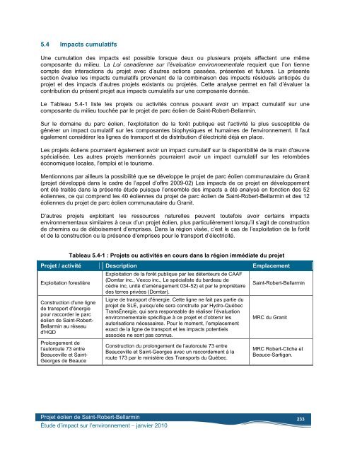 Volume 1 - Étude d'impact, rapport principal, janvier 2010 ... - EDF EN