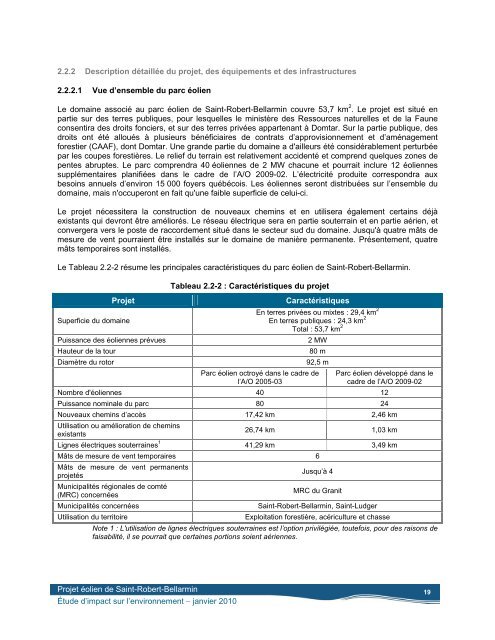 Volume 1 - Étude d'impact, rapport principal, janvier 2010 ... - EDF EN