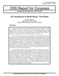 U.S. Assistance to North Korea: Fact Sheet - Foreign Press Centers