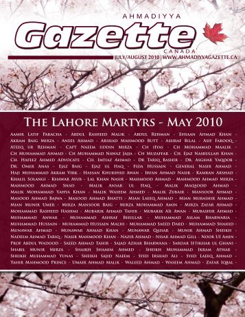 The Lahore Martyrs - May 2010 - Ahmadiyya Gazette Canada