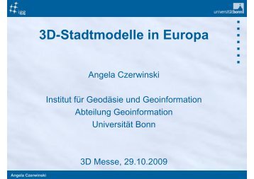 3D-Stadtmodelle in Europa - Ruhr3.de