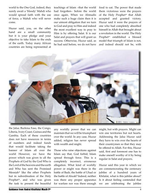 March/April 2008 - Ahmadiyya Gazette Canada