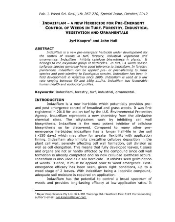 indaziflam â a new herbicide for pre-emergent control ... - Wssp.org.pk