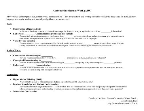 Task Student Work Instruction And Grade Level Examples School Task Student Work Instruction And Grade Level Examples School