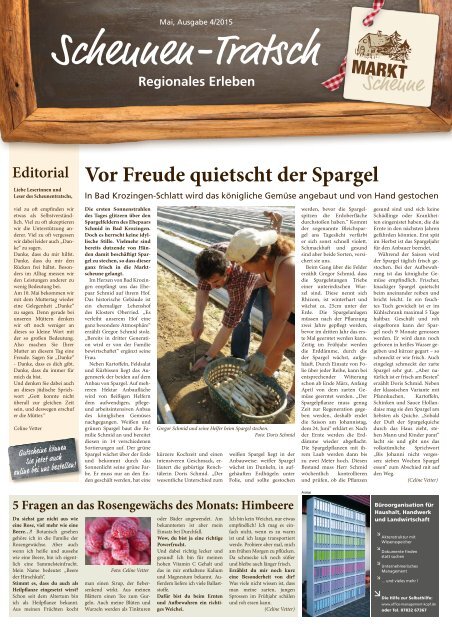 Scheunen-Tratsch - Ausgabe Mai2015