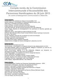 Compte rendu de la Commission Intercommunale d'AccessibilitÃ© ...