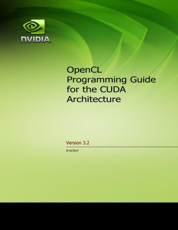 OpenCL Programming Guide for the Cuda Architecture