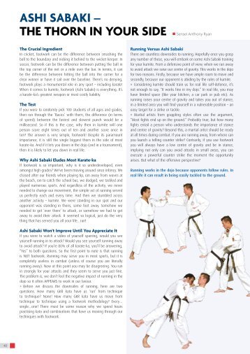 ASHI SABAKI – THE THORN IN YOUR SIDE - GKR Karate