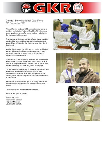 Central Zone National Qualifiers - GKR Karate