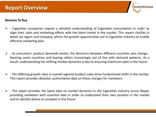 World Cigarettes In Nepal 2014 - Market Size, Trends, Growth, Analysis, Demand, Industry