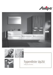 Typenliste Up2U - Sanipa