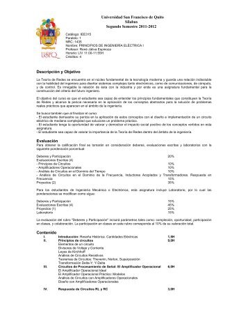 Syllabus PIE 2012.pdf - Universidad San Francisco de Quito