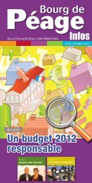 Un budget 2012 responsable - Ville de Bourg de PÃ©age