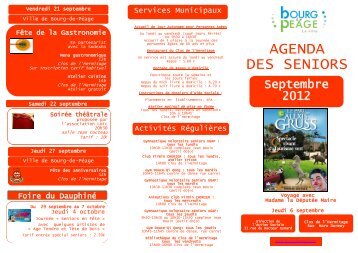 AGENDA DES SENIORS - Ville de Bourg de PÃ©age