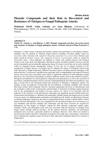 Phenolic Compounds and their Role in Bio-control and ... - Iresa