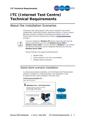 ITC (Internet Test Centre) Technical Requirements
