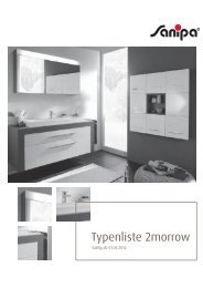 Typenliste 2morrow - Sanipa