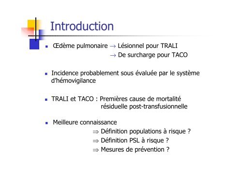 TRALI et TACO - Coordonnateurs RÃ©gionaux d'HÃ©movigilance