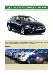 Top 5 Benefits of Acquiring a Used Car