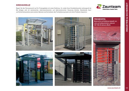 Zaunteam Hauptkatalog Zäune und Tore Schweiz