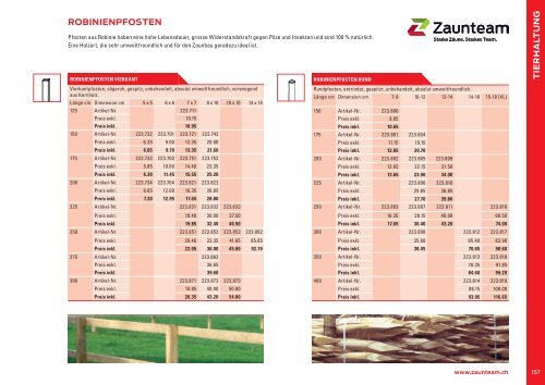 Zaunteam Hauptkatalog Zäune und Tore Schweiz