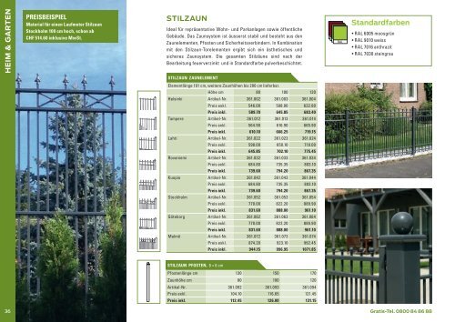 Zaunteam Hauptkatalog Zäune und Tore Schweiz