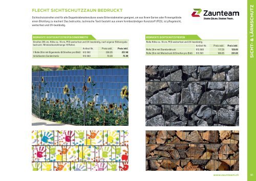 Zaunteam Hauptkatalog Zäune und Tore Schweiz