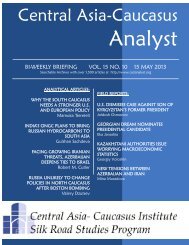 Central Asia-Caucasus - Central Asia and Caucasus Analyst