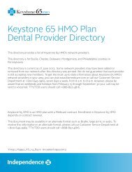 Download a 2014 Keystone 65 HMO Dental ... - IBXMedicare.com