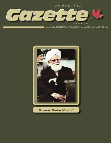 Jan Feb 2010 - Ahmadiyya Gazette Canada