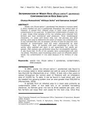 Determination of weedy rice (Oryza sativa f. spontanea) - Wssp.org.pk