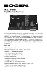 DFT120 Manual - Digital Feedback Terminator - Business Telecom ...
