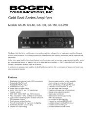 GS35/60/100/150/250 Manual - Gold Seal Amplifiers