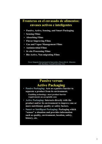 Passive versus Active Packaging