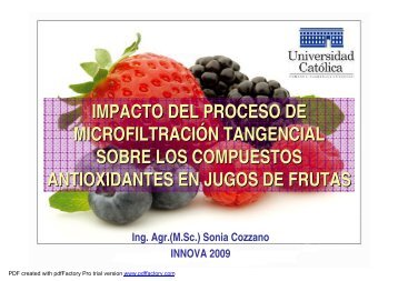 Impacto del proceso de microfiltración tangencial sobre los ...