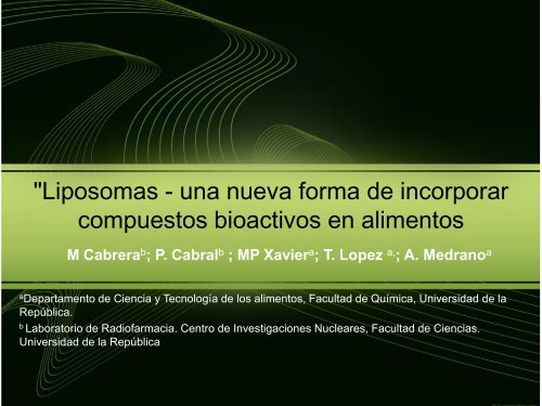 Liposomas - una nueva forma de incorporar compuestos bioactivos ...