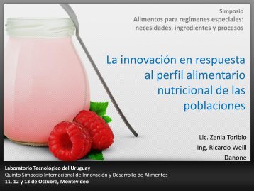 La innovación en respuesta al perfil alimentario nutricional de las ...