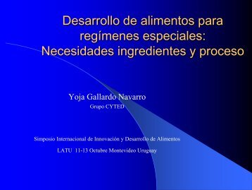 Impacto de los alimentos para regímenes especiales en la salud , la ...