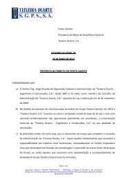 TEIXEIRA DUARTE, S.A. informa sobre proposta ... - CMVM