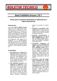 BOLETIN TECNICO Shell CASSIDA Grease LTS 1 Grasa ... - Lubritec