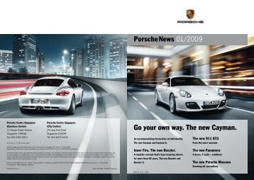Porschenews 01/2009 Go your own way. The new Cayman.
