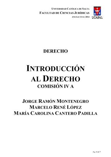 DERECHO INTRODUCCIÓN AL DERECHO COMISIÓN A 4