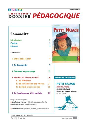 FICHE PETIT NUAGE - Casterman