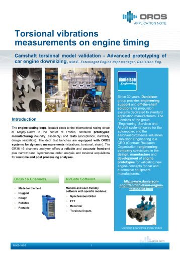 Torsional vibrations measurements on engine timing