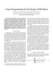 Linear Programming for the Design of IIR Filters - IEEE Xplore