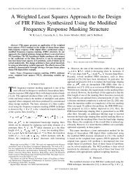 A Weighted Least Squares Approach to the Design of ... - IEEE Xplore
