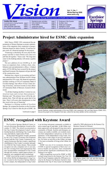 ESMC recognized with Keystone Award Project ... - Excelsior Springs